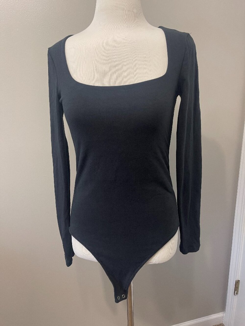 Long sleeve soft black bodysuit - Abercrombie and Fitch Soft Collection